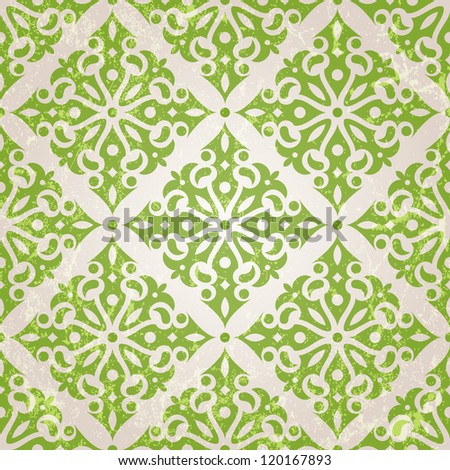 Vintage seamless wallpaper EPS 10 vector illustration Grunge effect can be removed Vintage seamless wallpaper EPS 10 vector illustration Grunge effect can be removed