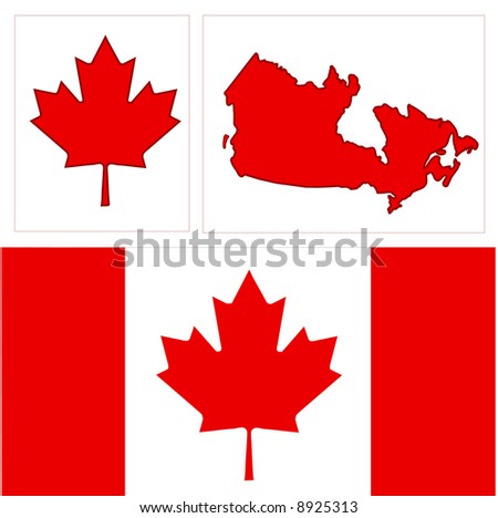 images of canada flag. Canadian Flag, and a map