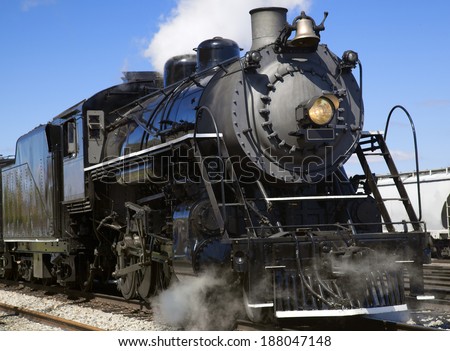 This is an image of an old steam locomotive still in service.