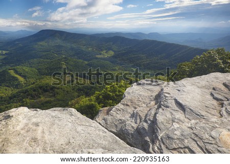 This is a view from Macafee Knob an overlook on the Appalachian Trail in Virginia.