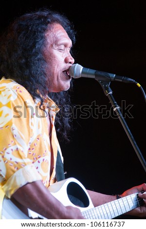 LINCOLN, CA - JUNE 16: Henry Kapono with guest Sister Robi performs at Thunder Valley Casino Resort in Lincoln, California on June 16, 2012