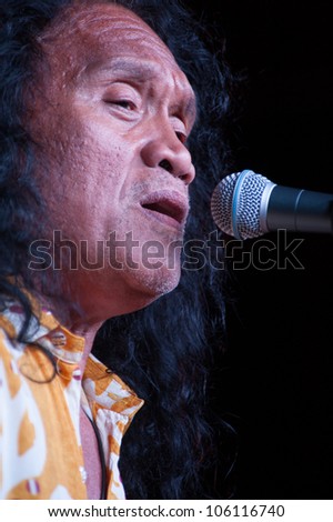 LINCOLN, CA - JUNE 16: Henry Kapono with guest Sister Robi performs at Thunder Valley Casino Resort in Lincoln, California on June 16, 2012