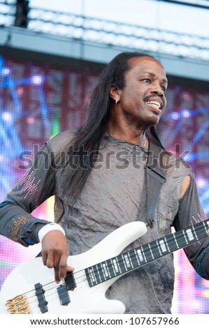 LINCOLN, CA - JULY 14: Verdine White with Earth Wind and Fire performs at Thunder Valley Casino Resort in Lincoln, California on July 14, 2012