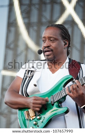 LINCOLN, CA - JULY 14: Morris O\'Connor with Earth Wind and Fire performs at Thunder Valley Casino Resort in Lincoln, California on July 14, 2012