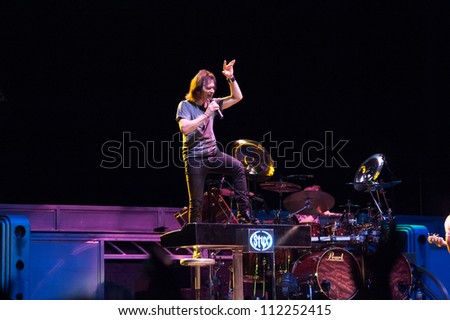 LINCOLN, CA - SEPT 6:  Lawrence Gowan with Styx performs at Thunder Valley Casino Resort in Lincoln, California on September 6th, 2012