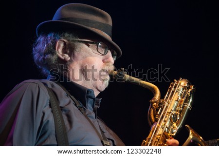 LINCOLN, CA - DEC 31: Stephen Kupka with Tower of Power brings in the New Year at Thunder Valley Casino Resort in Lincoln, California on December 31, 2012