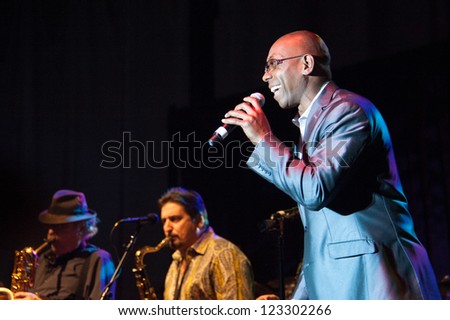 LINCOLN, CA - DEC 31: Tower of Power brings in the New Year at Thunder Valley Casino Resort in Lincoln, California on December 31, 2012