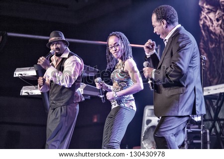LINCOLN, CA - FEB 15: Club Nouveau performs at V101\'s Valentines bash featuring The Bar-Kays and ZAPP at Thunder Valley Casino Resort in Lincoln, California on February 15, 2013
