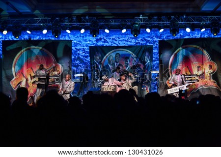 LINCOLN, CA - FEB 15: The Zapp Band perform at V101\'s Valentines bash featuring The Club Nouveau and The Bar-Kays at Thunder Valley Casino Resort in Lincoln, California on February 15, 2013