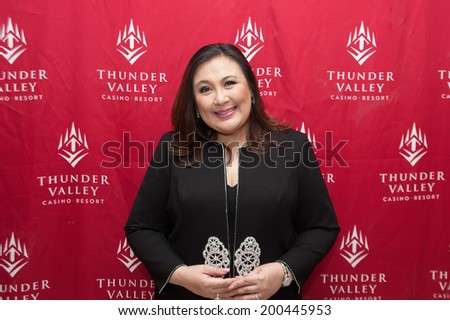 LINCOLN, CA - June 22: Filipino actress and singer Sharon Cuneta poses for meet and greet photos at Thunder Valley Casino Resort in Lincoln, California on June 22, 2014