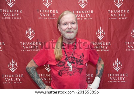LINCOLN, CA - June 29: Gregg Allman poses for meet and greet photos at Thunder Valley Casino Resort in Lincoln, California on June 29, 2014