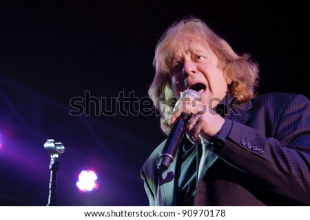 LINCOLN, CA - DEC 15: Eddie Money performs in Jingle Bell Rock with Mickey Thomas at Thunder Valley Casino Resort in Lincoln, California on December 15, 2011