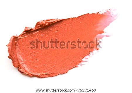 Orange lipstick smears