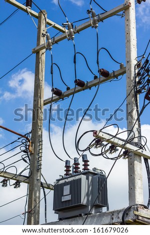 Electricity post,transformer