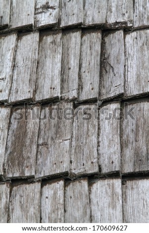 Aged wood roof tiles