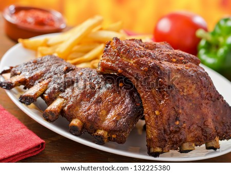 Barbecued Pork Baby Back Ribs