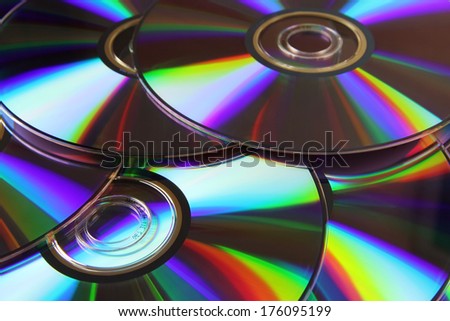 optical disks with the effect of diffraction closeup