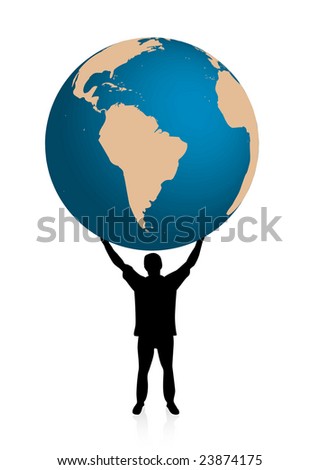 Man Holding Earth