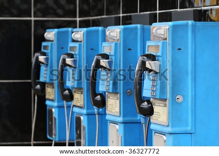 blue pay phones in the caribbean