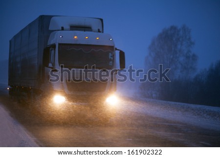 Winter Freight Transportation By Truck