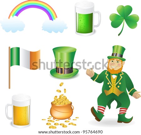St Patrick'S Day - Vector Icons - 95764690 : Shutterstock