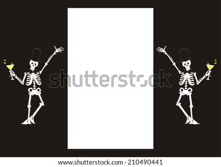 Skeleton Halloween Invitation Card II