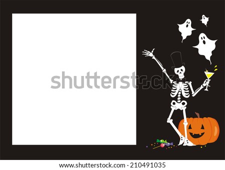 Skeleton Halloween Invitation Card V