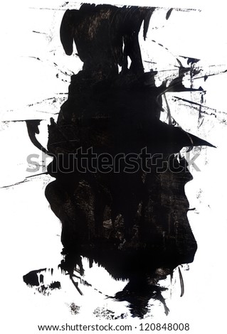 High resolution black and white grunge mask