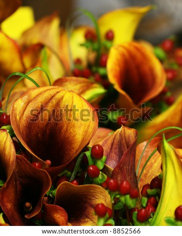 stock photo An autumn style floral arrangement wedding bouquet