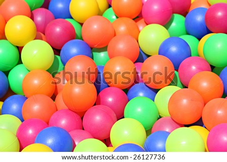 Colorful balls closeup. They are fun to play in for all ages!
