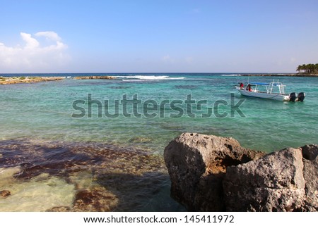 Snorkeling on a rocky beach in Riviera Maya