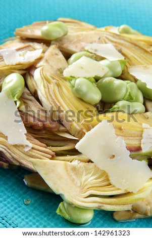 salad with artichokes green beans and cheese