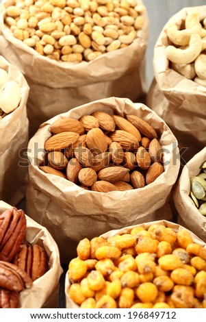 almonds and mixed seeds