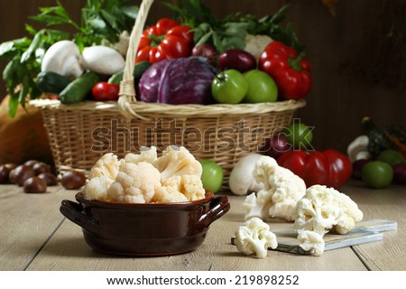 vegetables cauliflower preserves