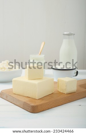 butter and dairy product background
