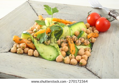 salad vegetables and legumes