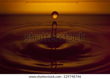 high speed photographs showing movement of water drop splash