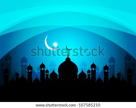 abstract beautiful religious eid background with mosque Vector illustration abstract beautiful religious eid background with mosque Vector illustration