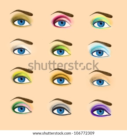 Makeup Samples on Eye Scheme