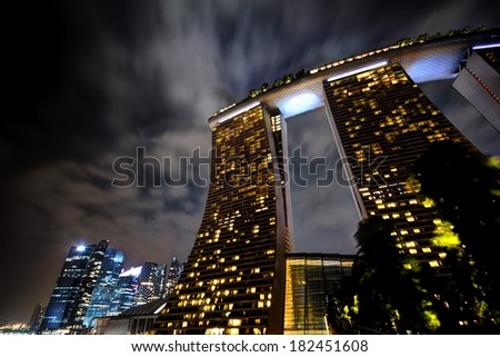 Singapore bay area Marina bay sands Hotel
