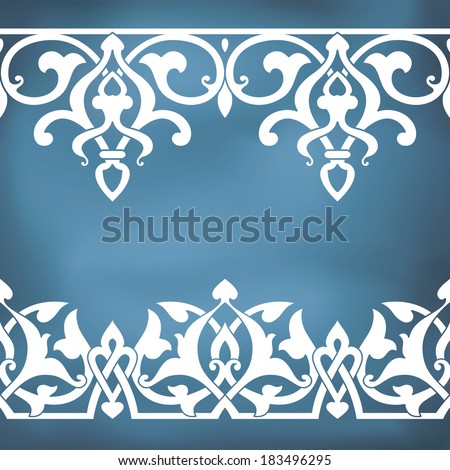 Seamless floral tiling borders Inspired by old ottoman and arabian ornaments Seamless floral tiling borders Inspired by old ottoman and arabian ornaments