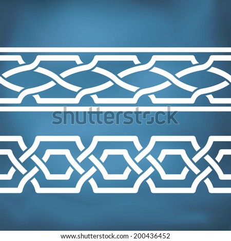Seamless geometric tiling borders Inspired by old ottoman and Arabian ornaments Seamless geometric tiling borders Inspired by old ottoman and Arabian ornaments