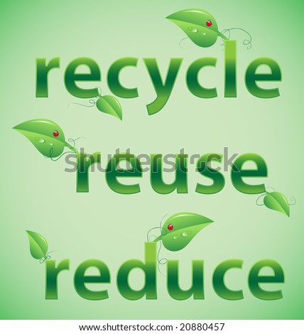 reduce recycle reuse. stock vector : Recycle, reuse,