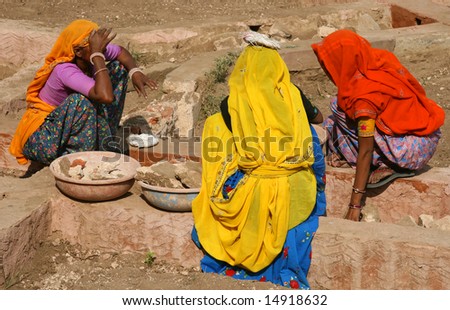 Indian women working