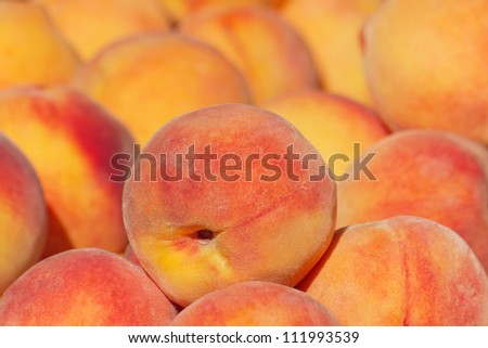 Yellow Peaches at farmer\'s market