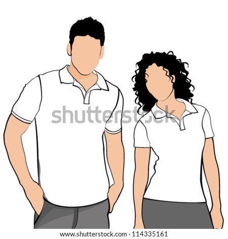 T-shirts Body silhouette men and women T-shirts Body silhouette men and women