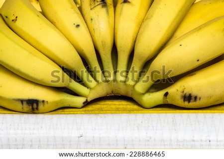 Banana fruits in street market. Sao Paulo, Brazil