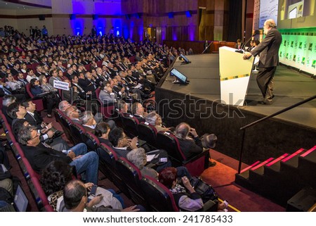 Sao Paulo, Brazil, August 04, 2014: People on conference \