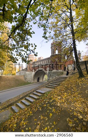 Moscow. Museum - reserve Tcaritcino. Gross bridge through ravine, construct artist V. Bashenov. 30.09.2005.