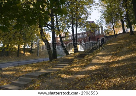 Moscow. Museum - reserve Tcaritcino. Gross bridge through ravine, construct artist V. Bashenov. 30.09.2005.